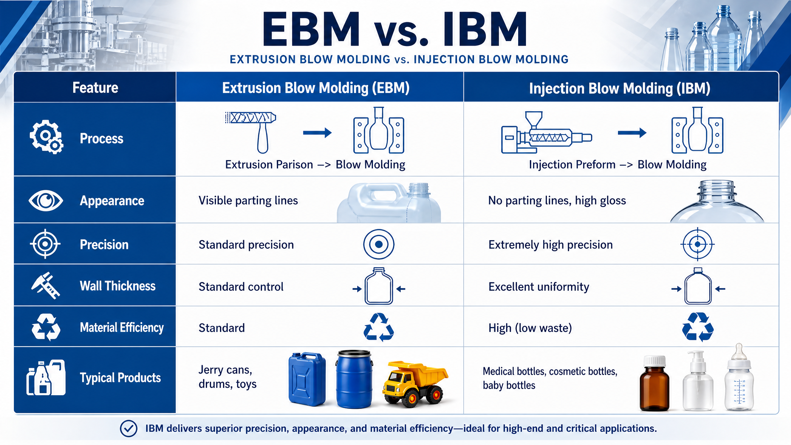 Najnowsze blogi firmy EBM czy IBM? Profesjonalny przewodnik w wyborze najlepszego procesu formowania