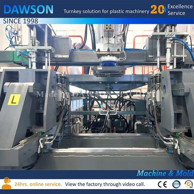 4-strefowa maszyna do formowania z rozdmuchem tworzyw sztucznych z ogrzewaniem śrubowym, linia produkcyjna butelek na kanistry HDPE, siła zacisku 270 KN, technologia