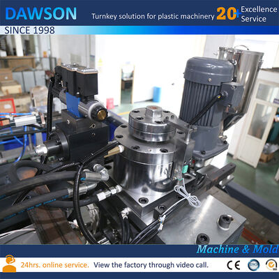 138kw Śruby Moc grzewcza 5L 10L Jerry Can HDPE Wydmuch kształtowania Podwójna stacja Ekstruzja Wydmuch kształtowania maszyny Formowanie otwieranie cios 250600mm