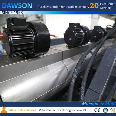 138kw Śruby Moc grzewcza 5L 10L Jerry Can HDPE Wydmuch kształtowania Podwójna stacja Ekstruzja Wydmuch kształtowania maszyny Formowanie otwieranie cios 250600mm