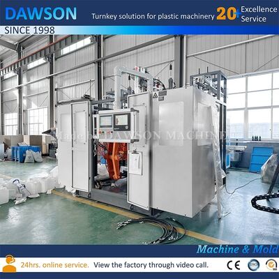 13.8kw Śrubokrętowa moc grzewcza Podwójna stacja Maszyna do tworzenia puszek dla PE Plastikowe butelki pestycydowe Ekstruzja Blow Moulding