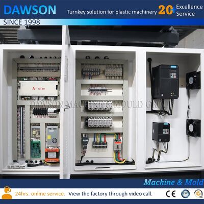 Maszyna do formowania z rozdmuchem HDPE z podwójną stacją do butelek, stosunek L/D śruby 24, przeznaczona do produkcji butelek na mleko o pojemności 1,5L