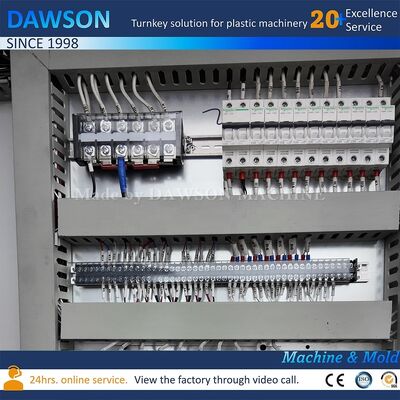 Automatyczna maszyna do formowania ciśnieniowego z mocą ogrzewania głowicy ciśnieniowej 8kw dla 1L-5L chemicznie odpornych słoików HDPE szerokoustnych