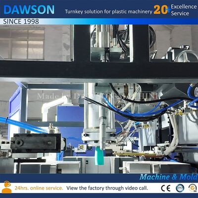 Automatyczna maszyna do formowania ciśnieniowego z mocą ogrzewania głowicy ciśnieniowej 8kw dla 1L-5L chemicznie odpornych słoików HDPE szerokoustnych