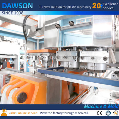 W pełni elektryczna dwustanowiskowa wytłaczarka do formowania z rozdmuchem HDPE na kanistry 3L 5L